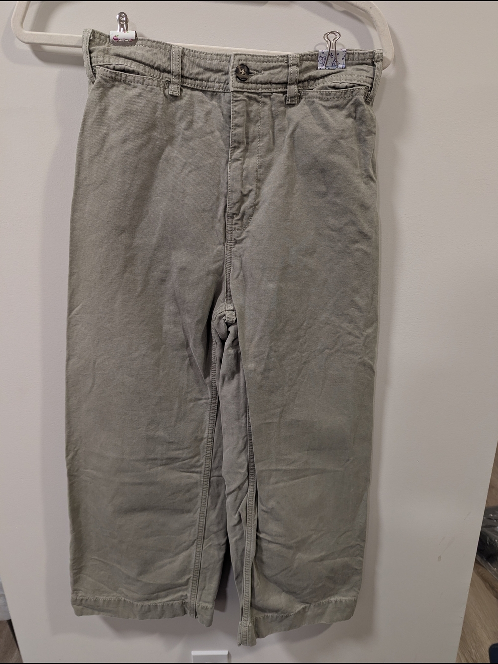We The Free Light Gray Casual Chino Barrel  Pants